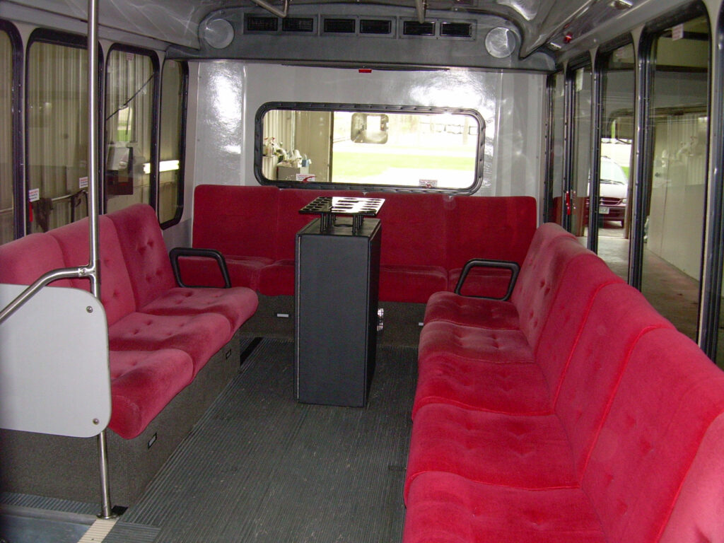20-22 passenger limo bus interior